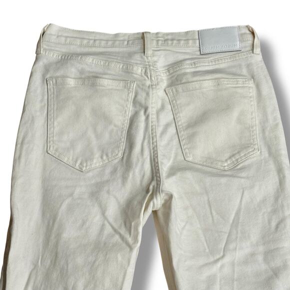 Aritzia Denim Forum Twiggy High Rise Flare White Jeans Size 28L - Picture 4 of 7